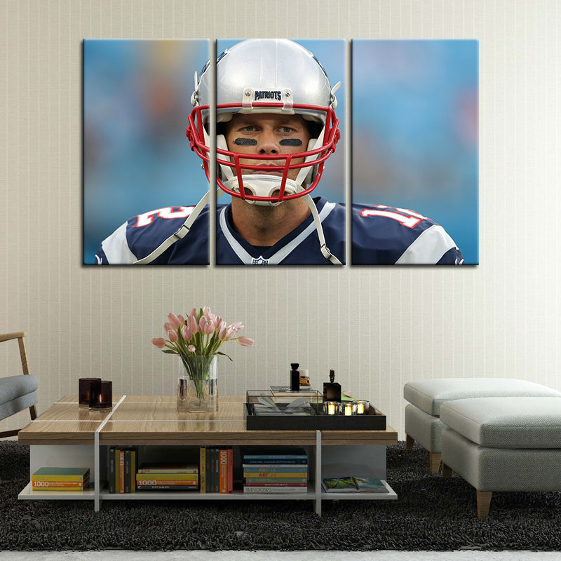 Tom Brady Look New England Patriots Wall Canvas