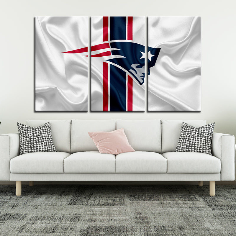 New England Patriots Fabric Flag Wall Canvas