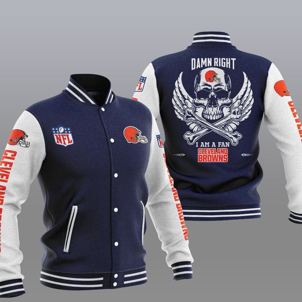 Cleveland Browns Casual 3D Letterman Jacket