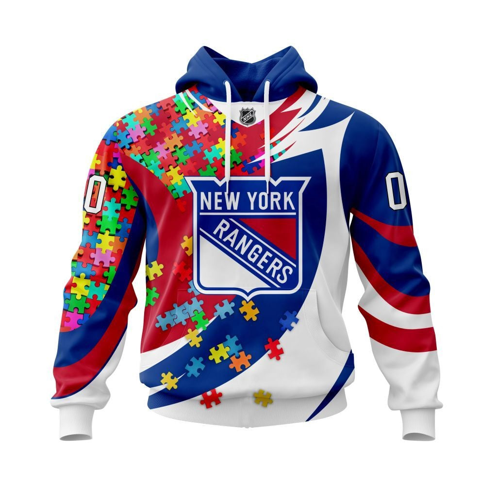 New York Rangers Autism Awareness Hoodie