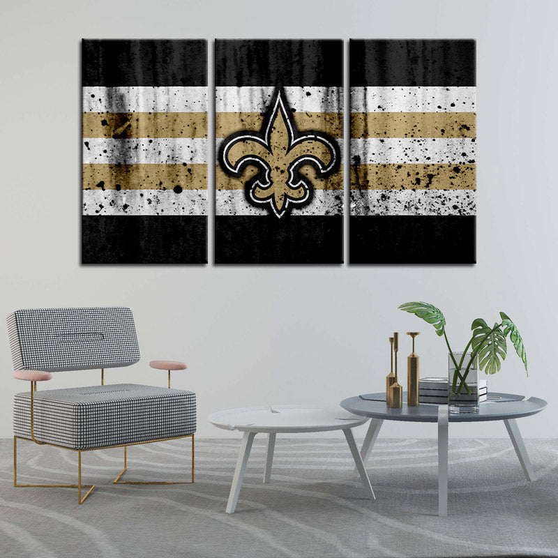 New Orleans Saints Rough Look Wall Canvas