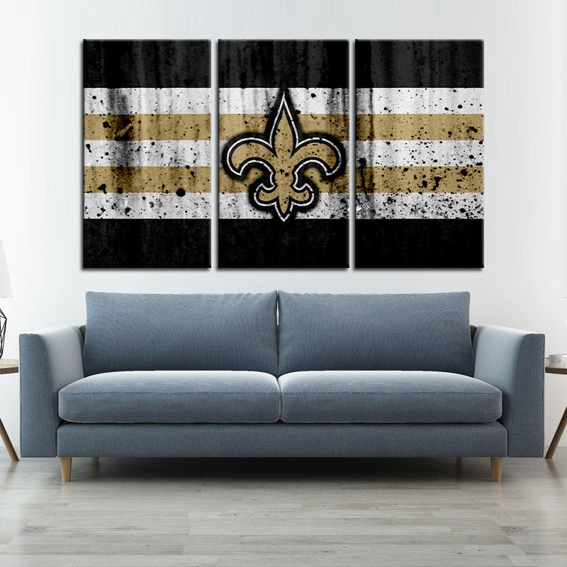 New Orleans Saints Rough Look Wall Canvas