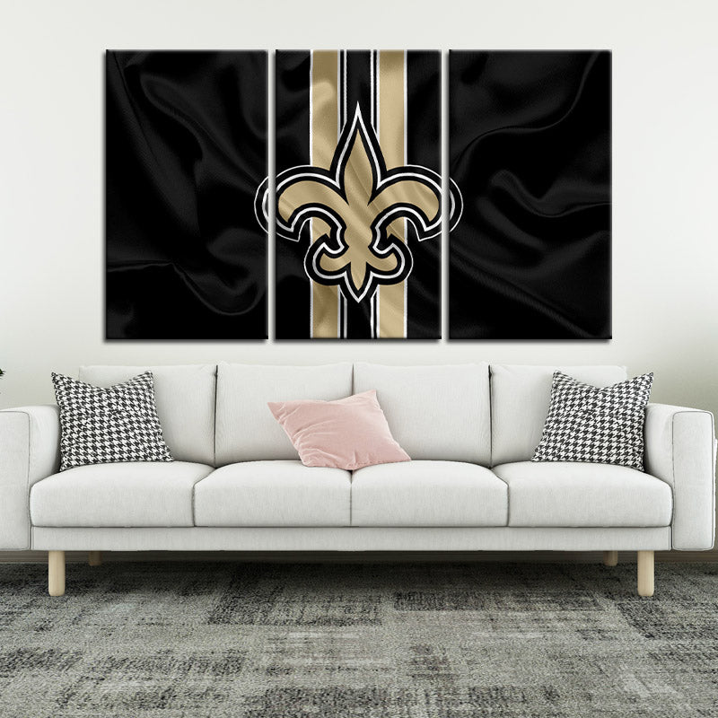 New Orleans Saints Flag Style Wall Canvas