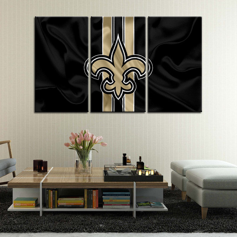 New Orleans Saints Flag Style Wall Canvas