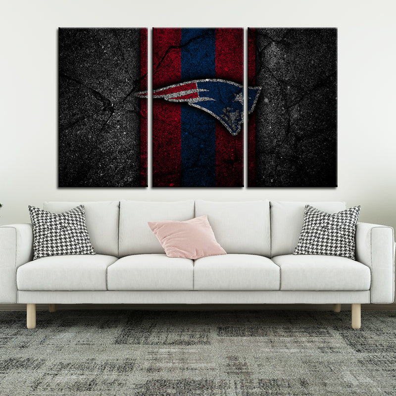 New England Patriots Rock Style Wall Canvas