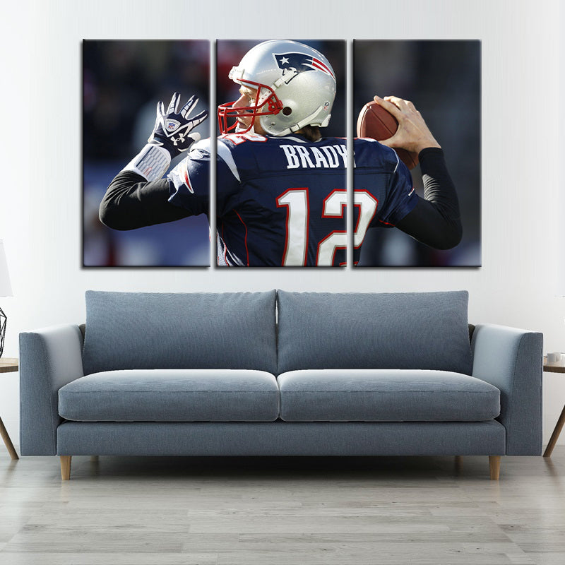 Tom Brady New England Patriots Wall Canvas