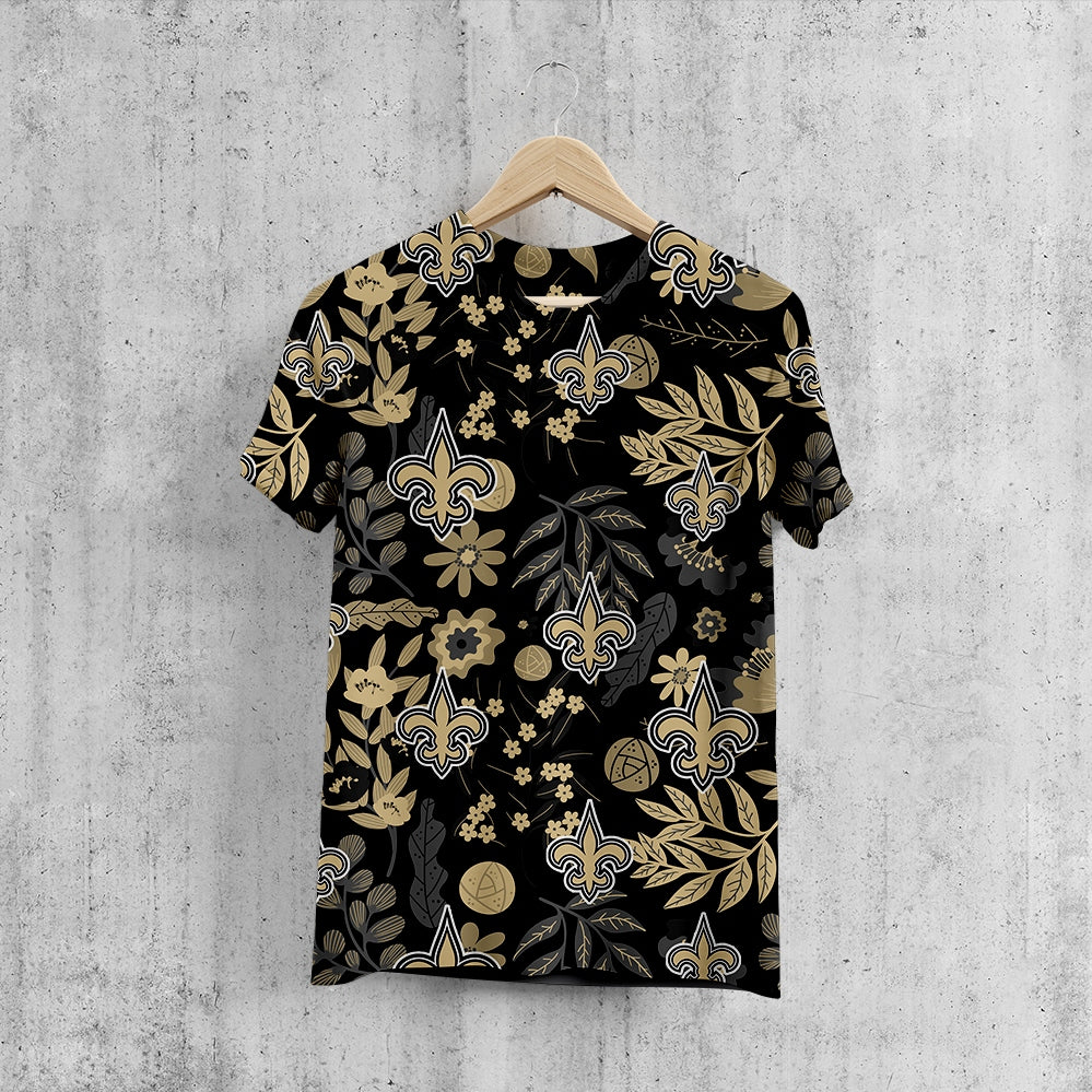 New Orleans Saints Aloha Hawaiian T-Shirt