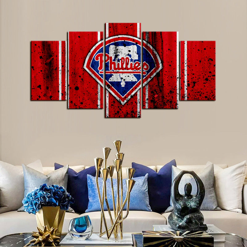 Philadelphia Phillies Rough Look Wall Canvas