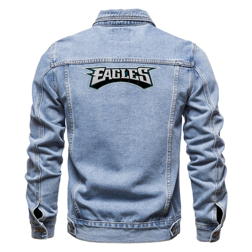 Philadelphia Eagles Hooded Denim Jacket -  Worldwide