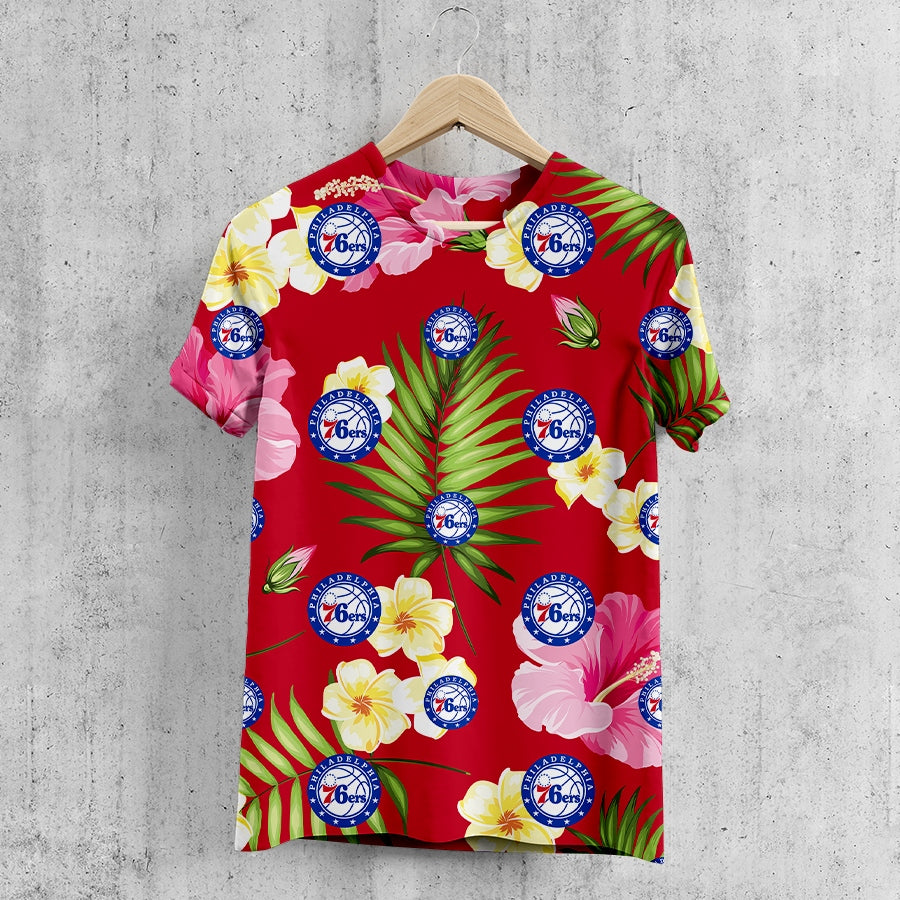 Philadelphia 76ers Summer Floral T-Shirt