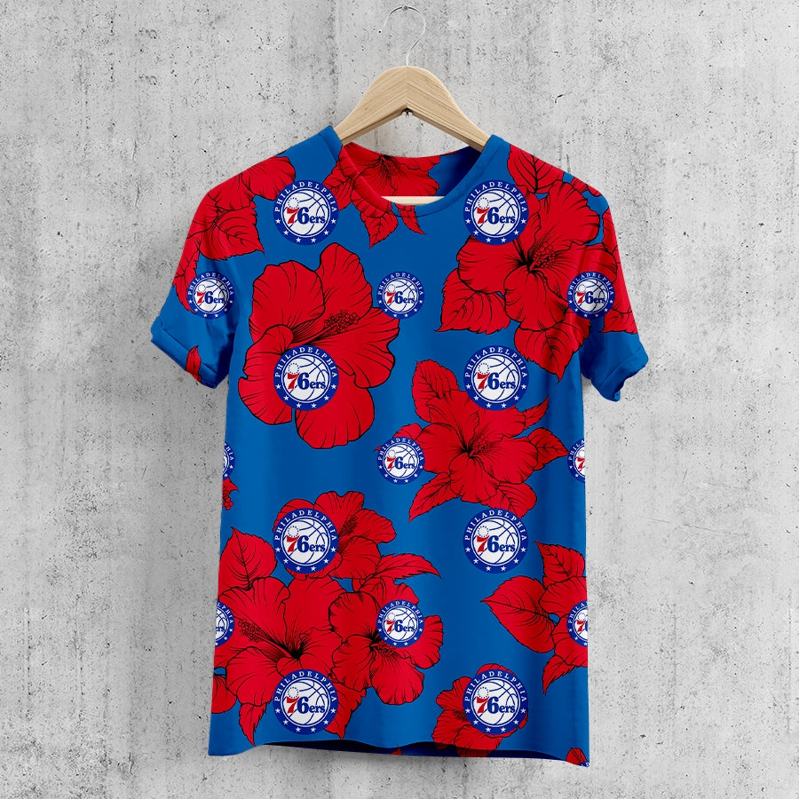 Philadelphia 76ers Tropical Floral T-Shirt