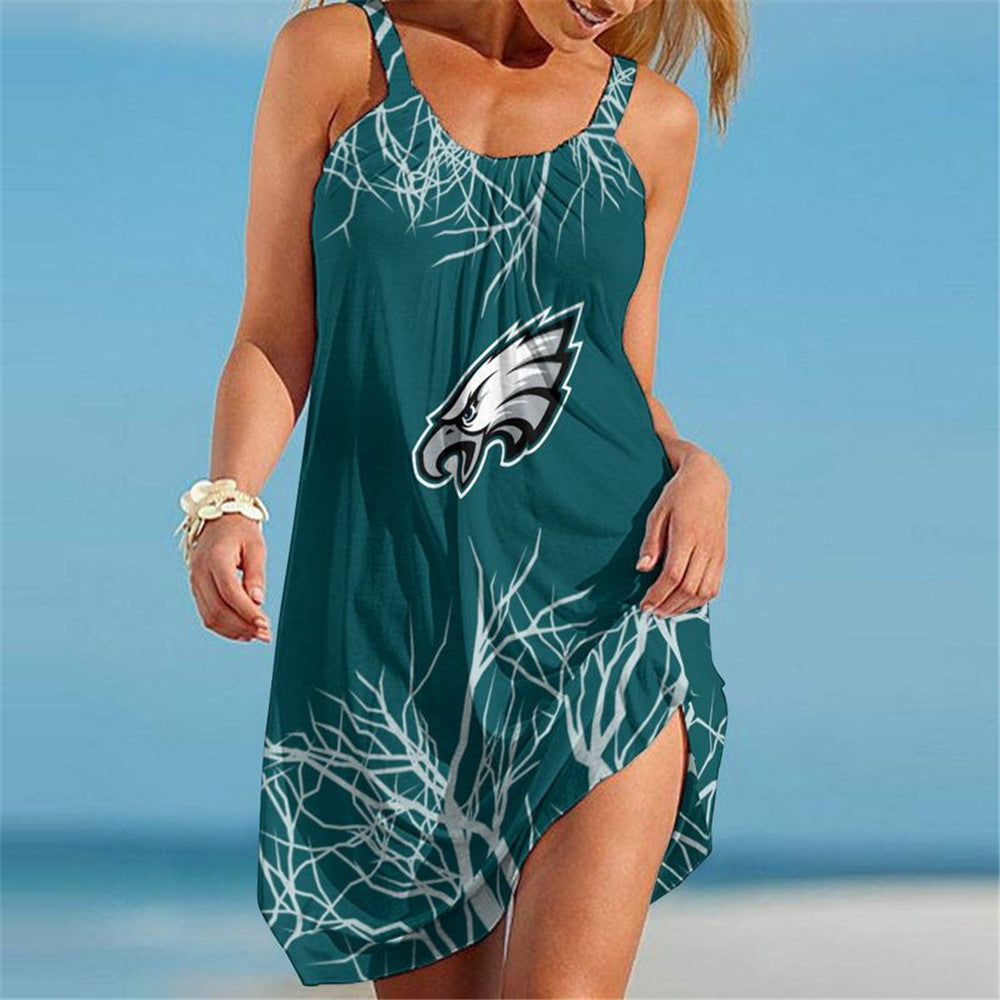 Philadelphia Eagles Women Casual Beach Dress