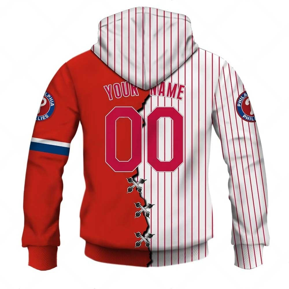 Philadelphia Phillies Casual 3D Zipper Hoodie