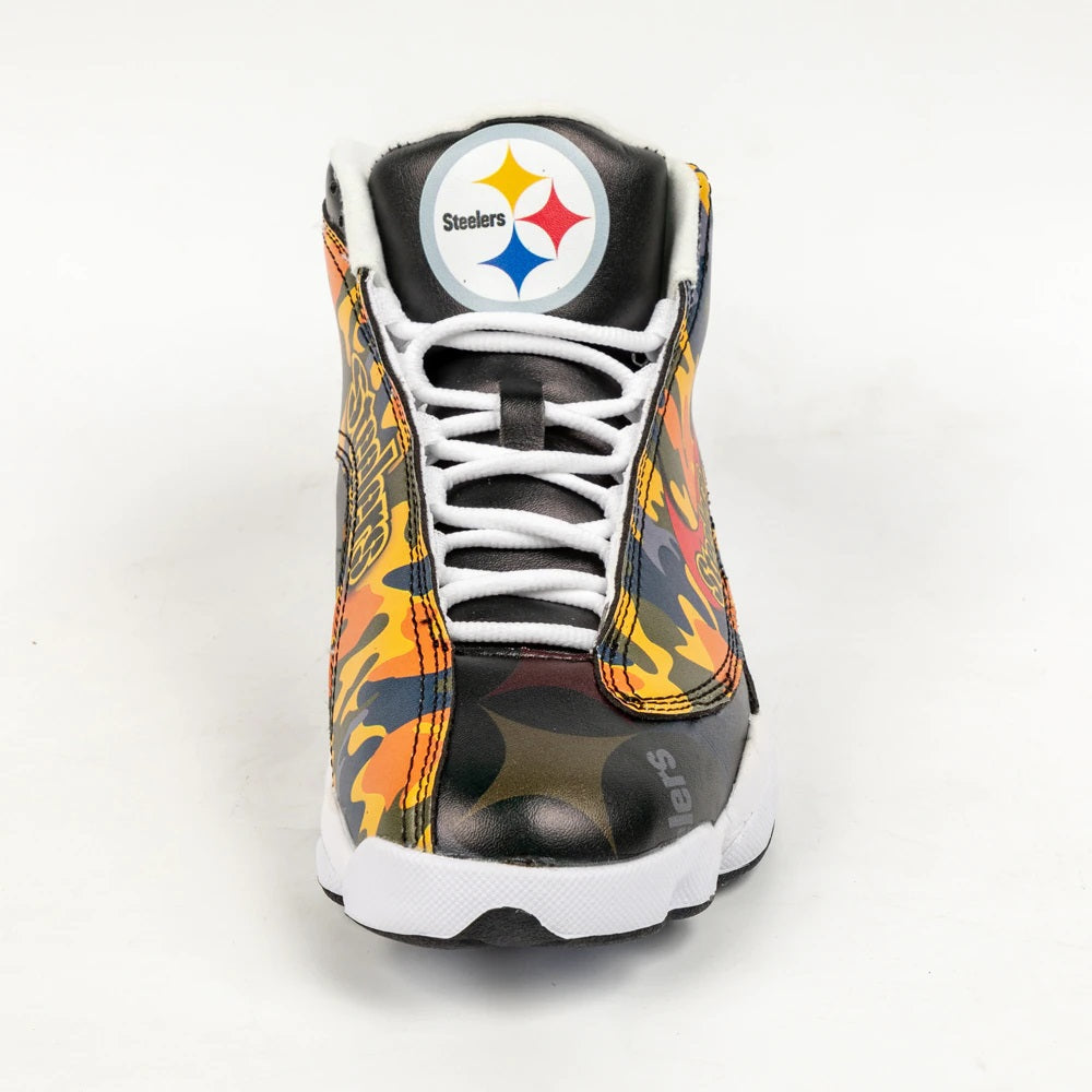 Pittsburgh Steelers Colorful Camouflage Air Jordon Sneaker Shoes