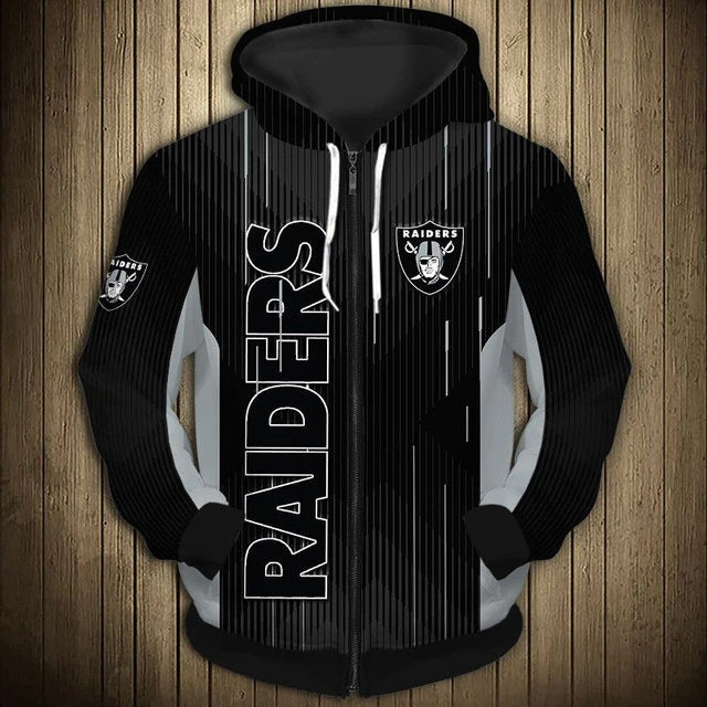 Las Vegas Raiders 3D Thick Zipper Hoodie – SportsDexter