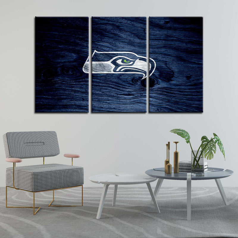 Seattle Seahawks Wooden Look Wall Canvas