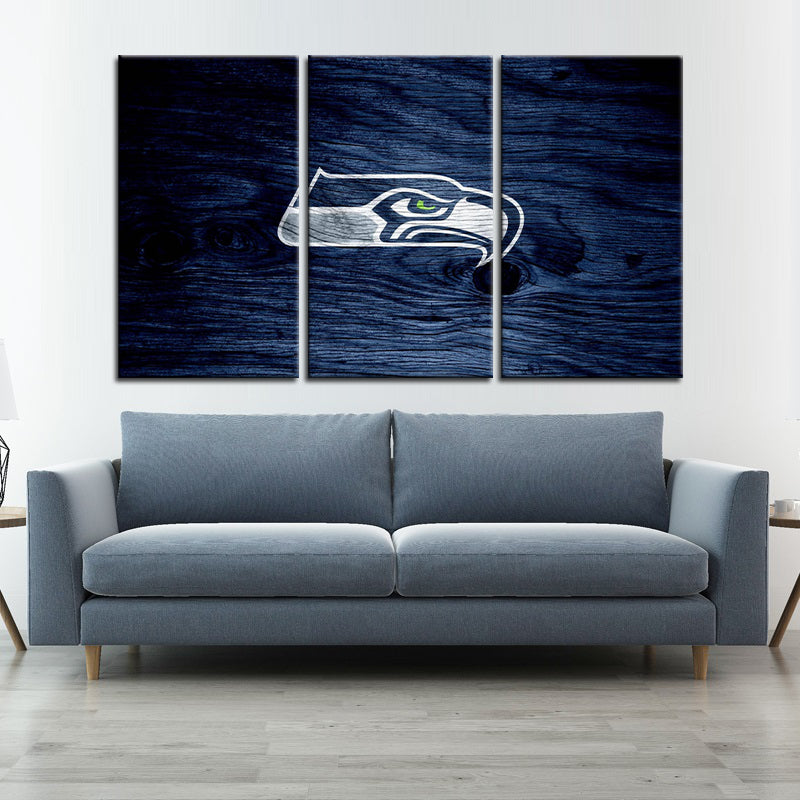 Seattle Seahawks Wooden Look Wall Canvas