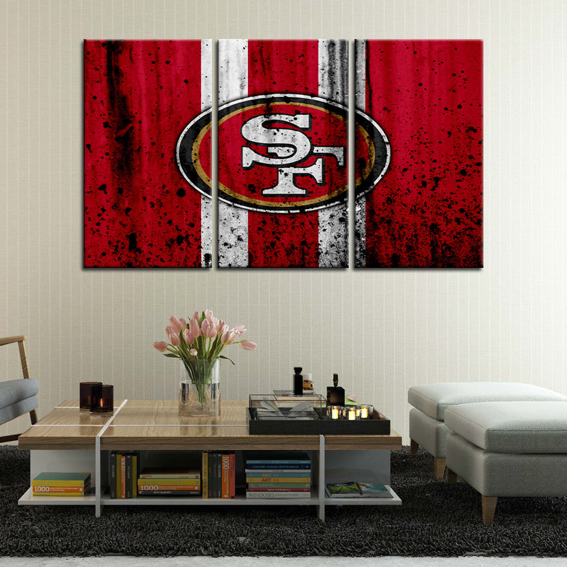 San Francisco 49ers Rough Look Wall Canvas