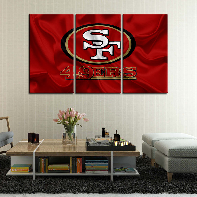 San Francisco 49ers Flag Style Wall Canvas