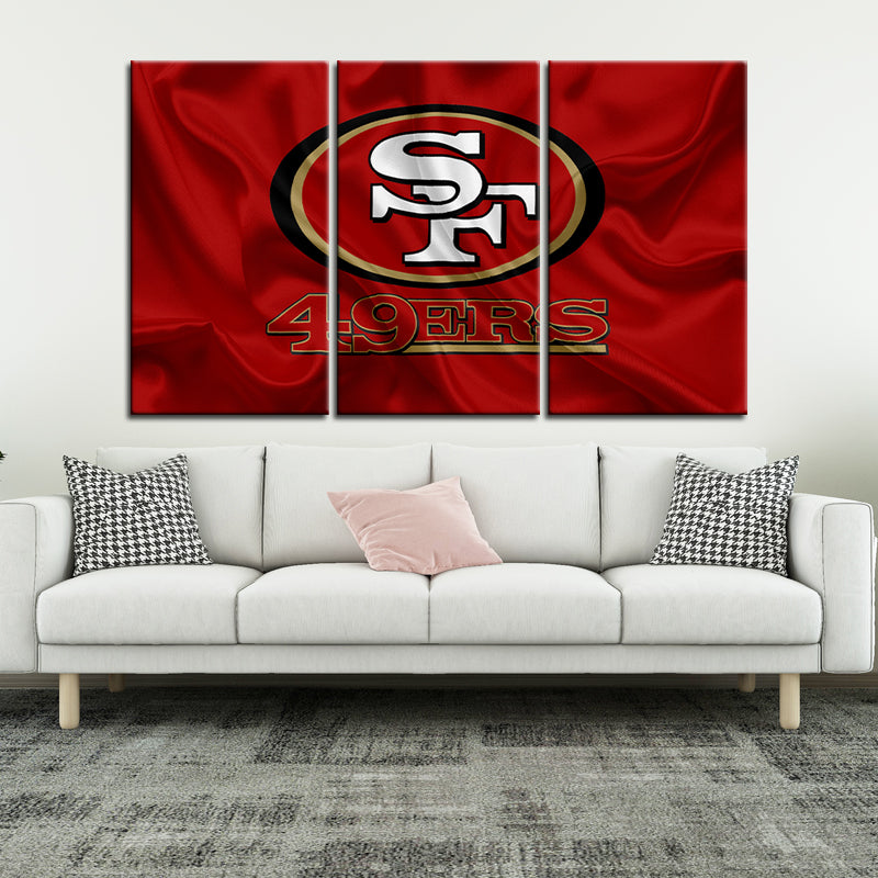San Francisco 49ers Flag Style Wall Canvas