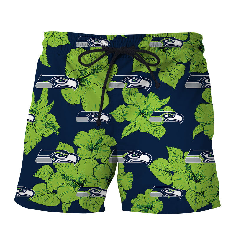 Seattle Seahawks Tropical Floral Shorts