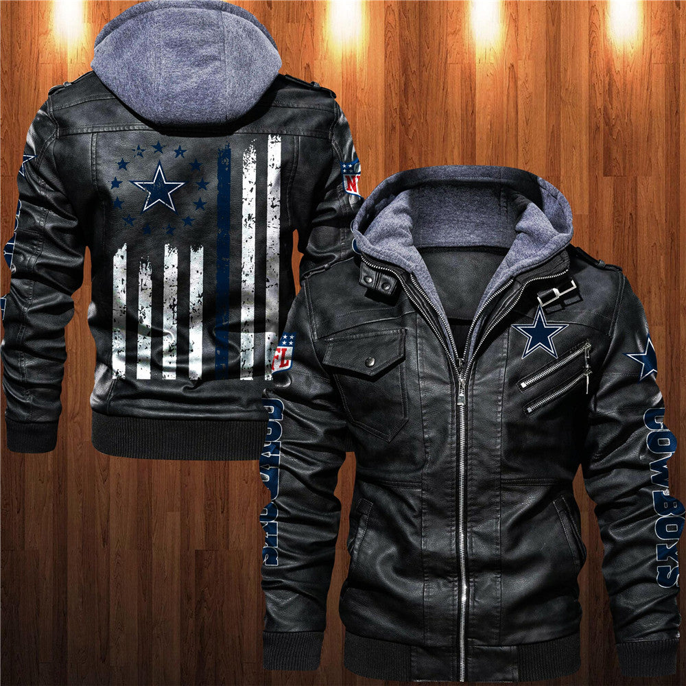 Dallas Cowboys Flag Leather Jacket