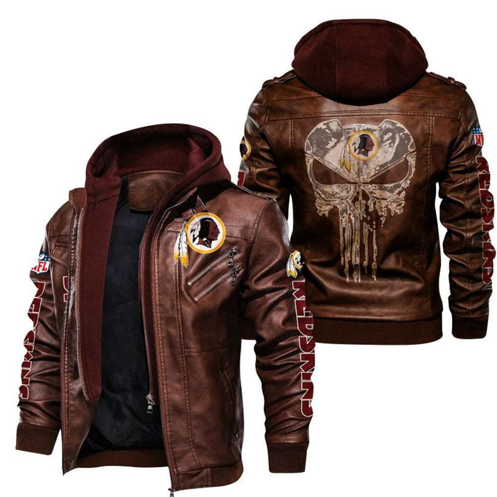 Washington Football Team Skull Leather Jacket
