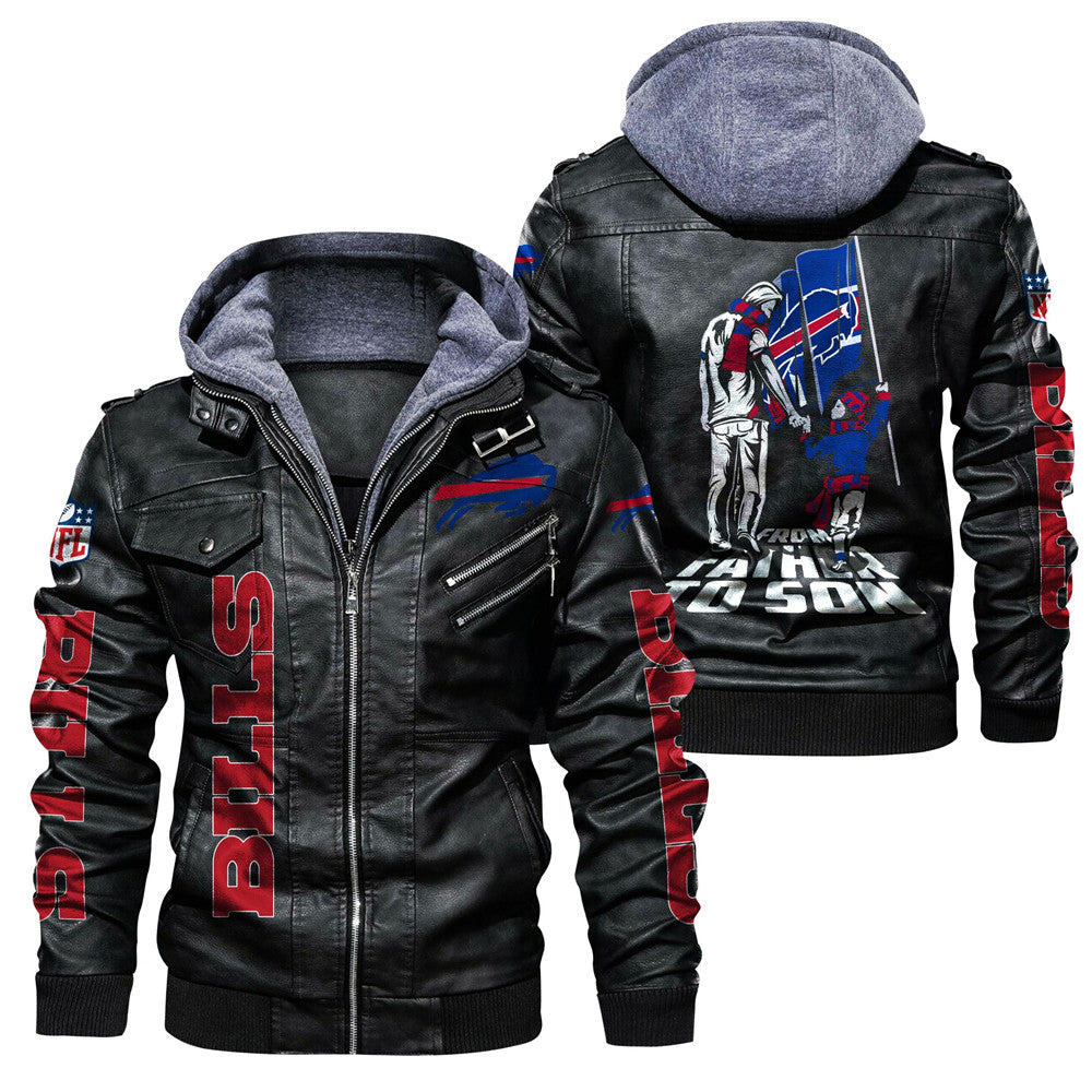 Buffalo Bills From Father to Son Leather Jacket