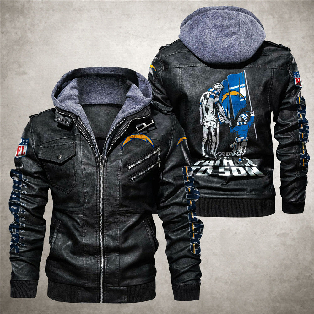 Los Angeles Chargers From Father to Son Leather Jacket