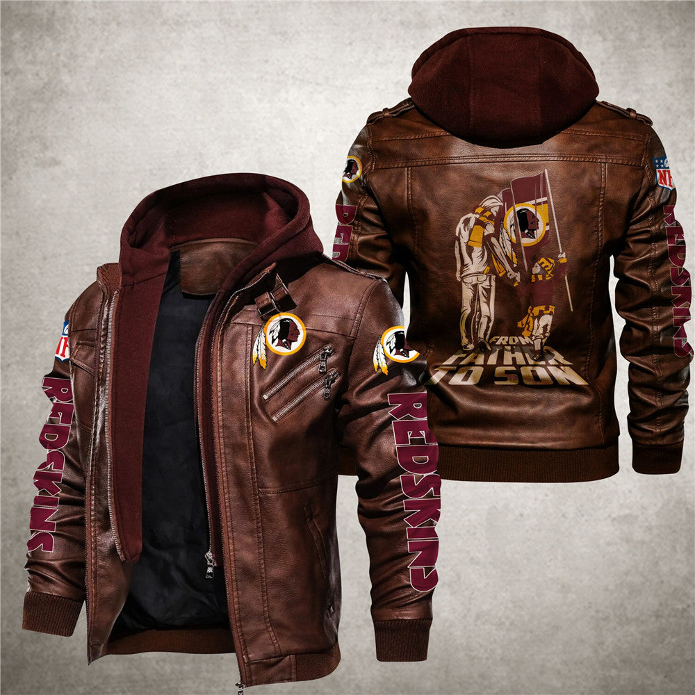 Washington Football Team From Father to Son Leather Jacket