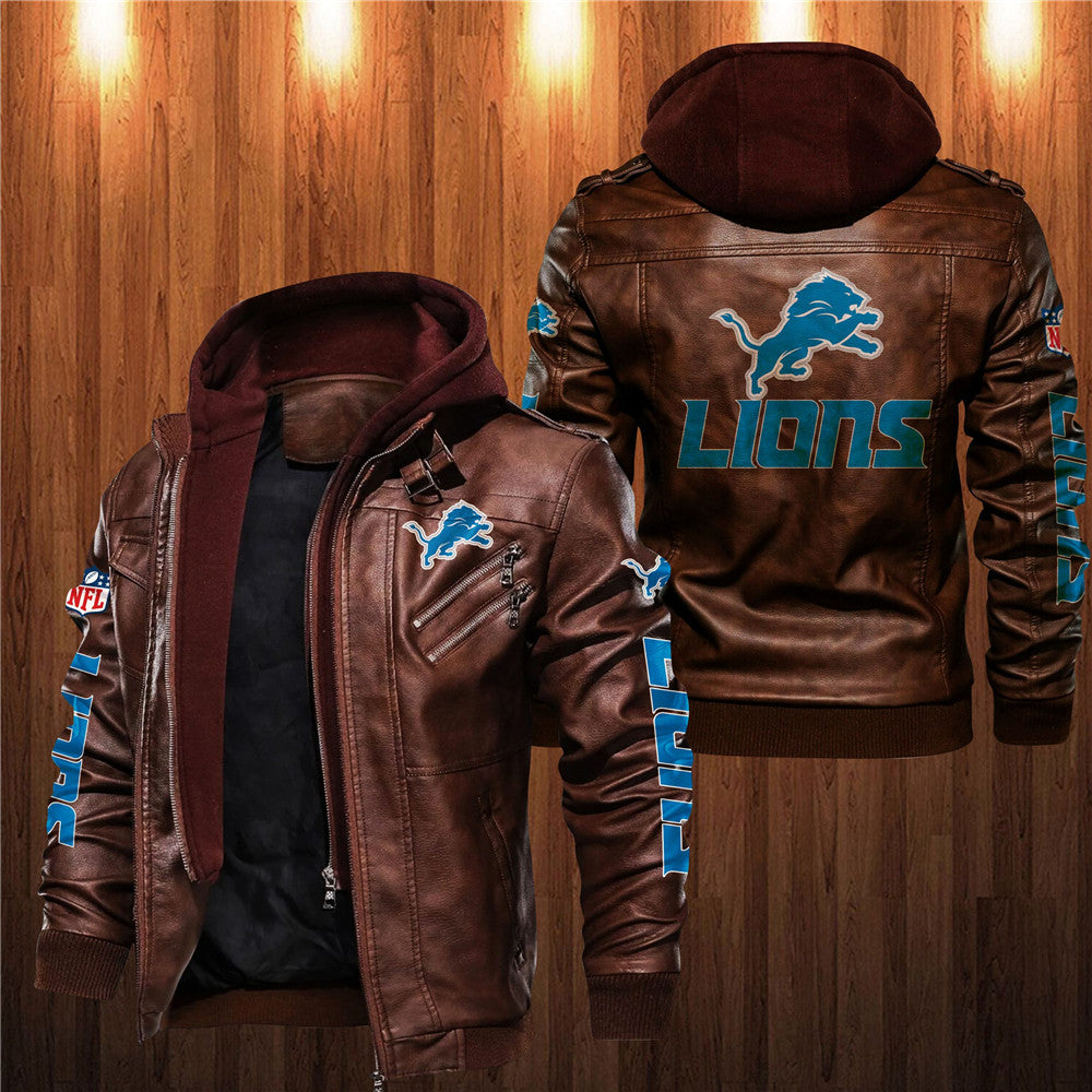 Detroit Lions Leather Jacket