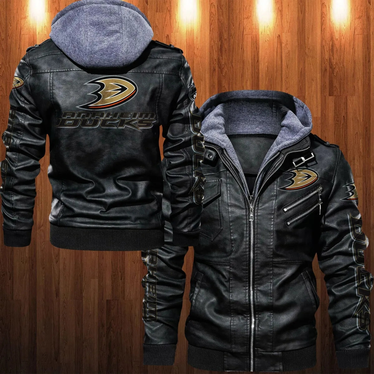 Anaheim Ducks Leather Jacket