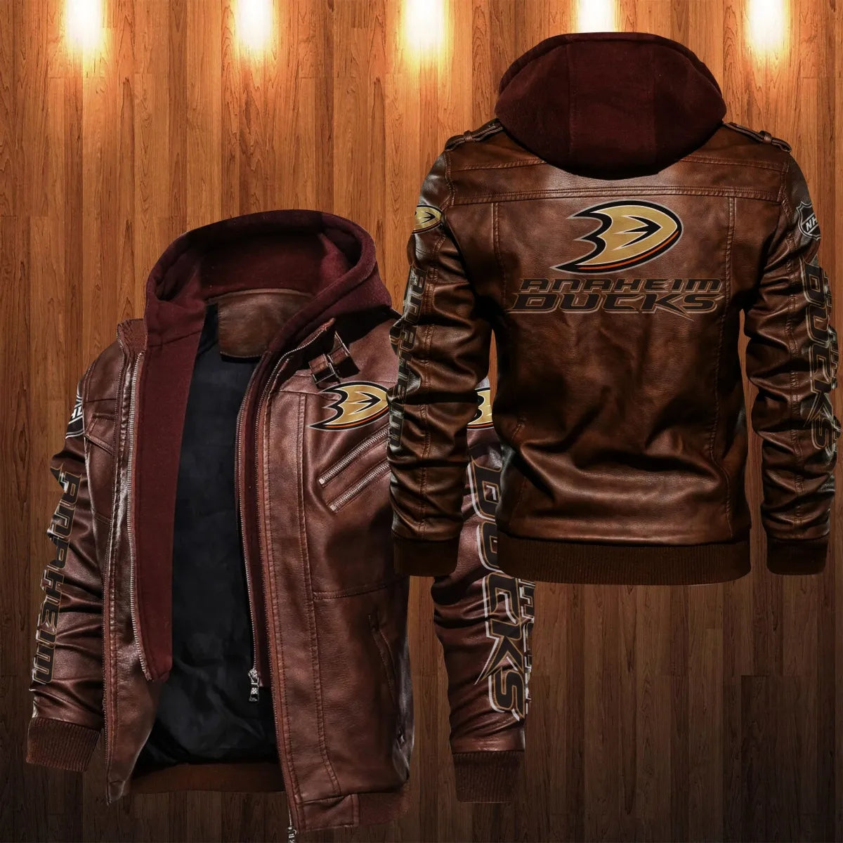 Anaheim Ducks Leather Jacket