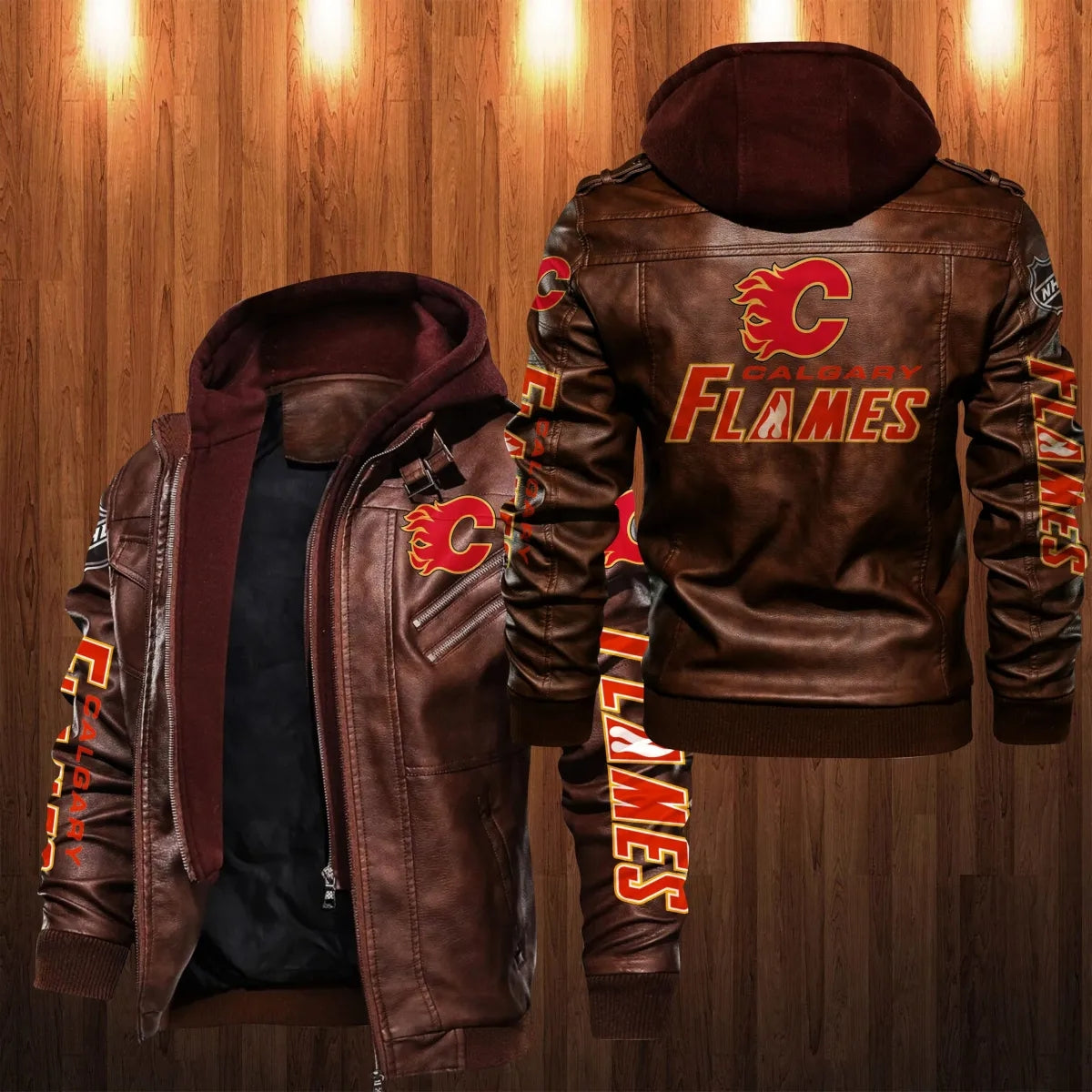 Calgary Flames Leather Jacket