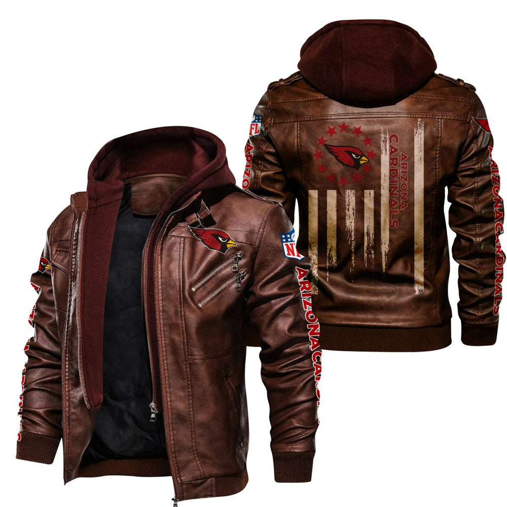 Arizona Cardinals Flag Leather Jacket