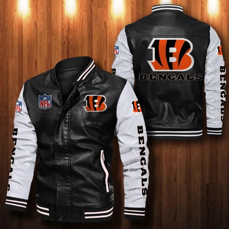 Cincinnati Bengals Casual Leather Jacket