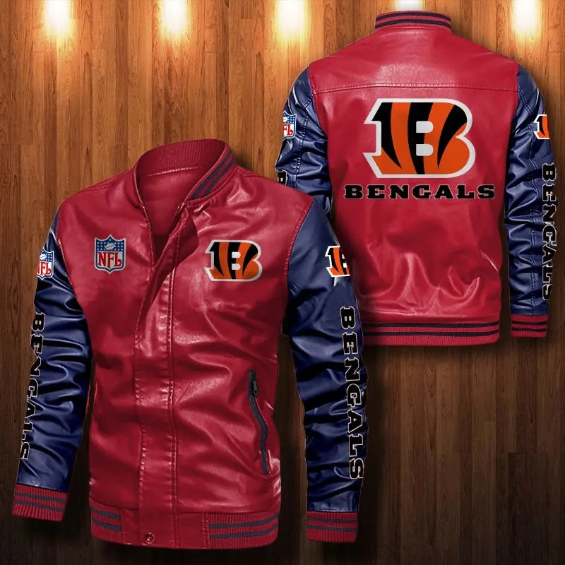 Cincinnati Bengals Casual Leather Jacket