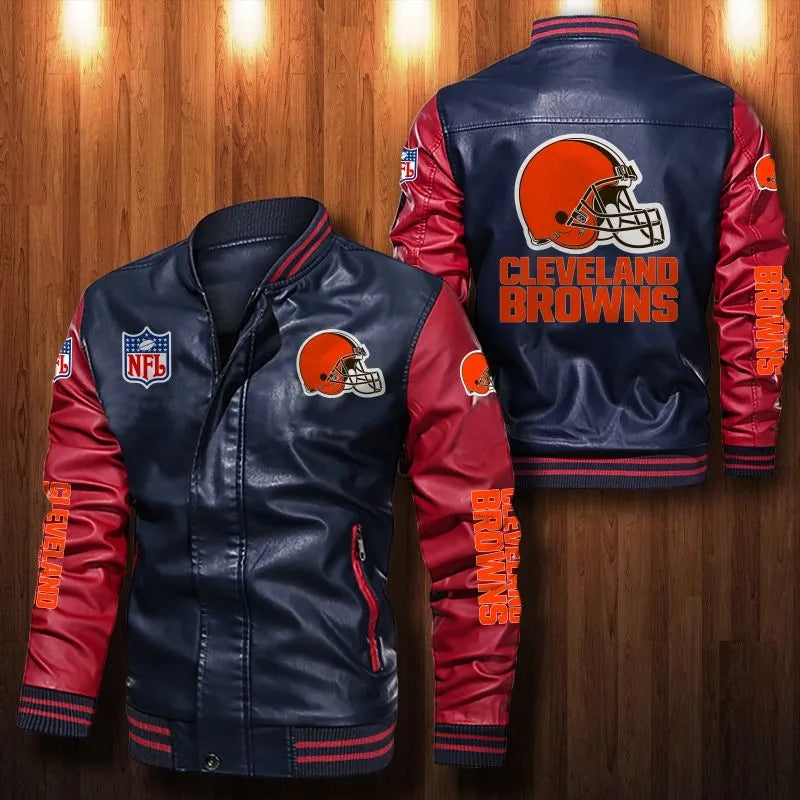 Cleveland Browns Casual Leather Jacket