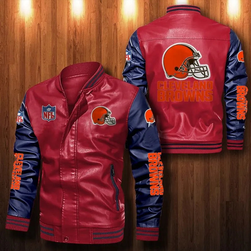 Cleveland Browns Casual Leather Jacket