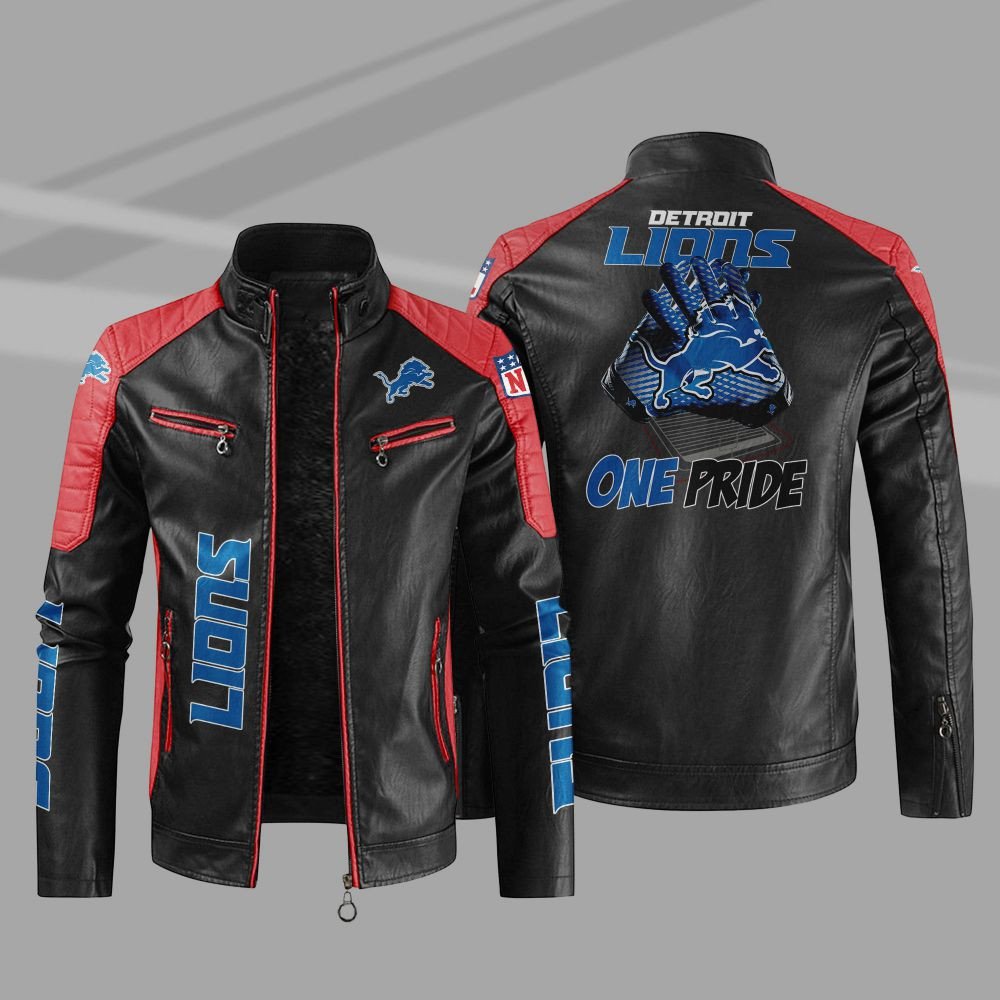 Detroit Lions Casual Leather Jacket