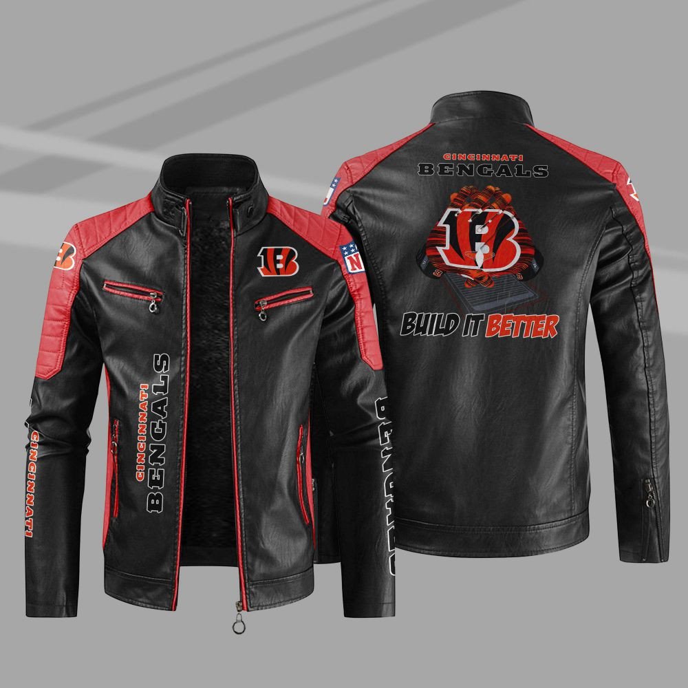 Cincinnati Bengals Casual Leather Jacket