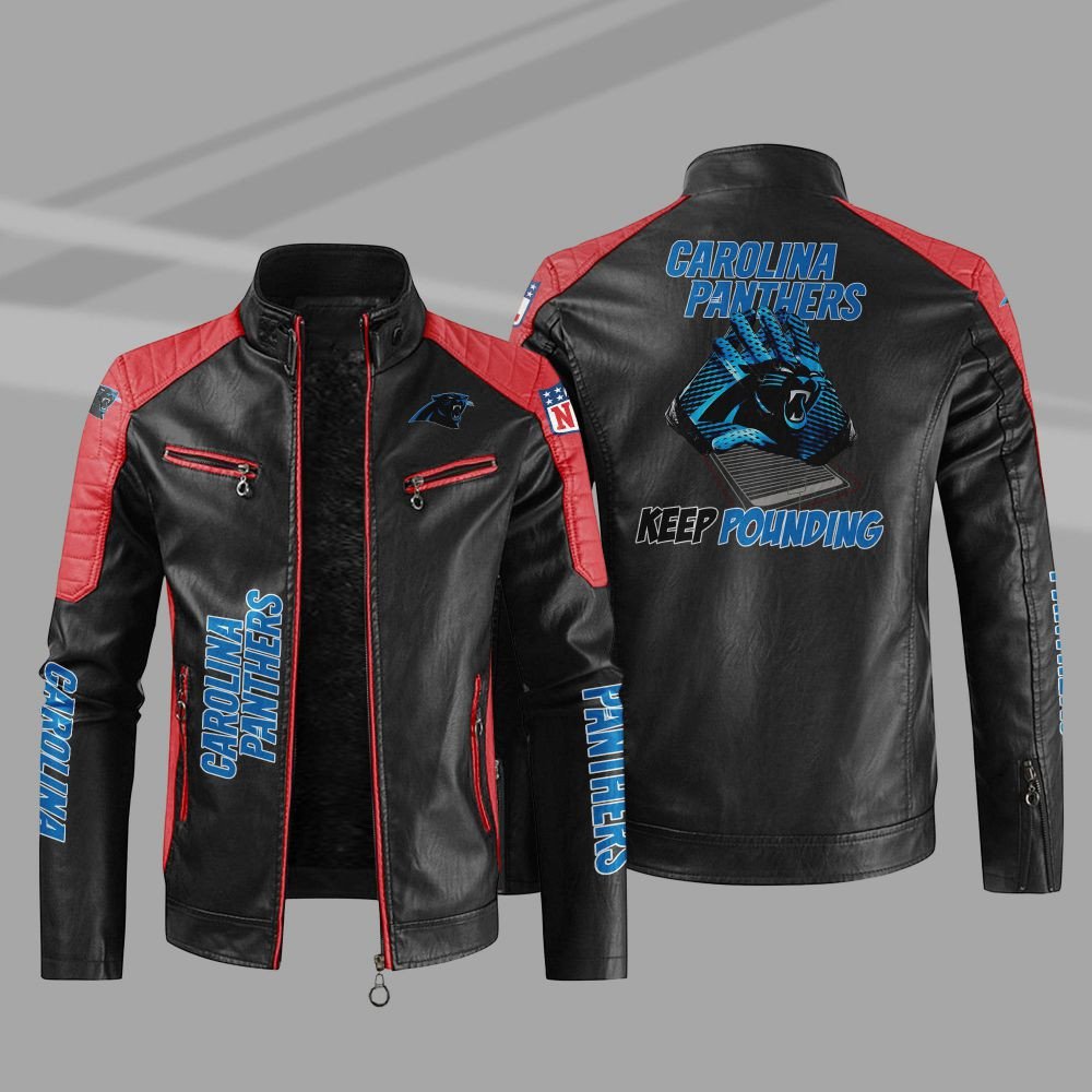 Carolina Panthers Casual Leather Jacket
