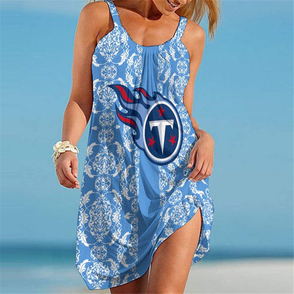 Tennessee Titans Women Casual Beach Dress