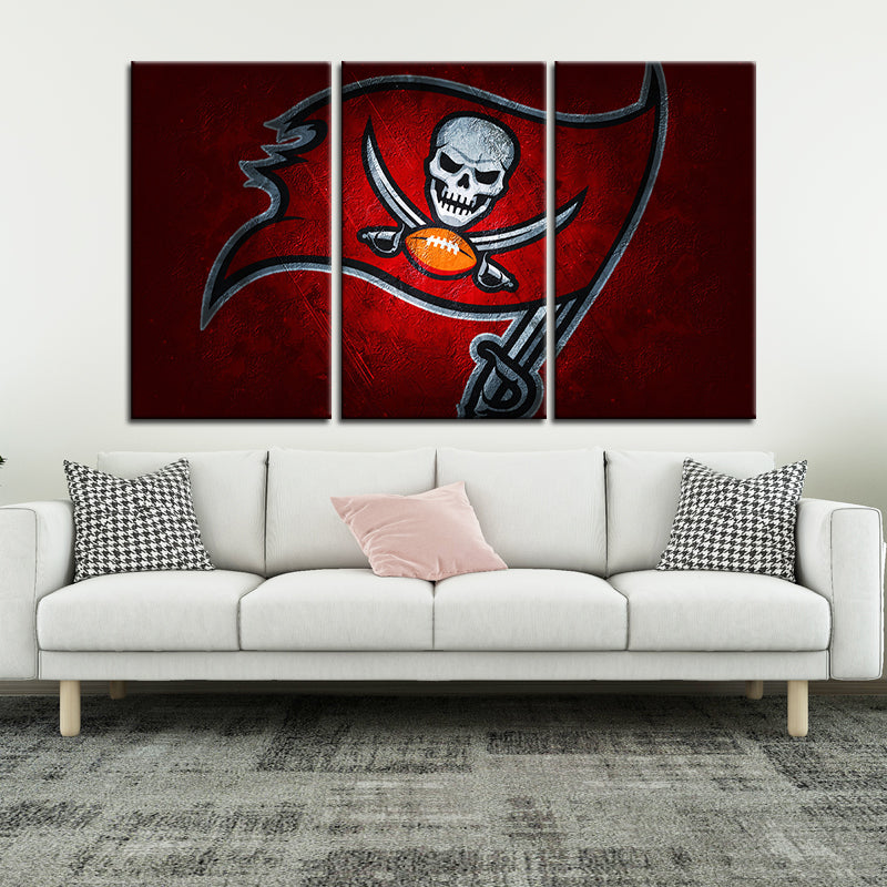 Tampa Bay Buccaneers Stone Look Wall Canvas