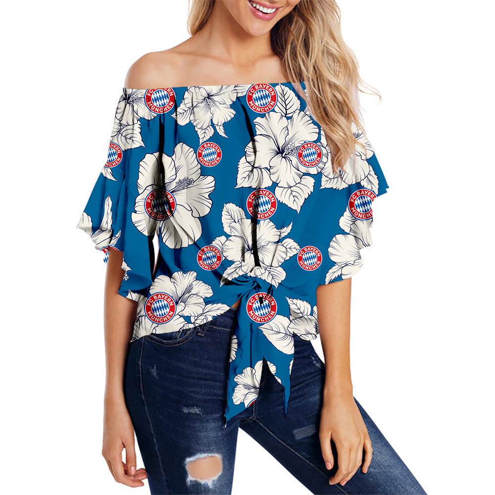 Bayern Munich Women Tropical Floral Strapless Shirt