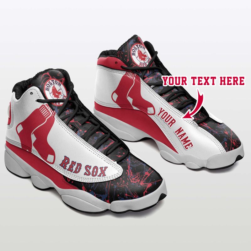 Boston Red Sox Casual 3D Air Jordon Sneaker Shoes