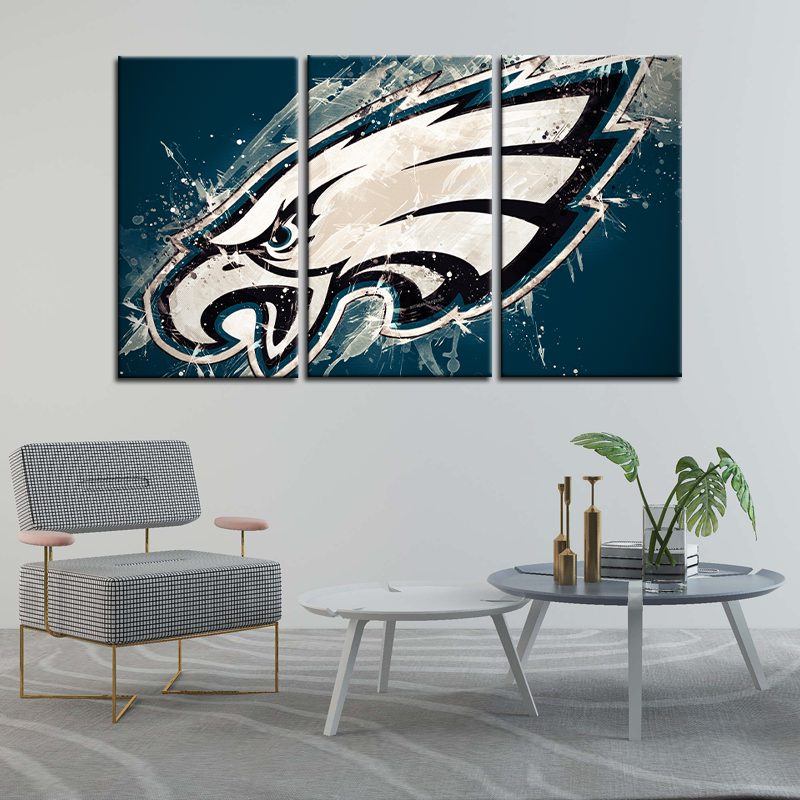 Philadelphia Eagles Paint Splash Look Wall Canvas