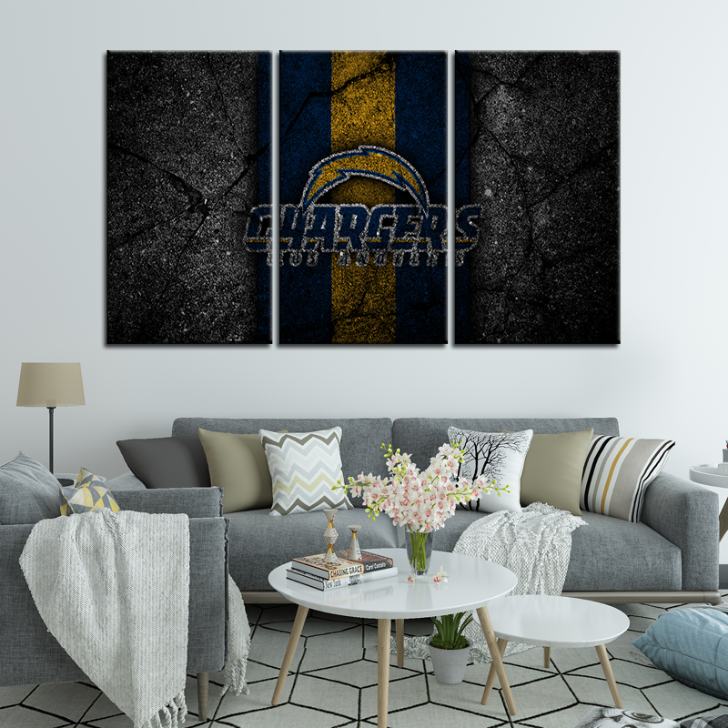 Los Angeles Chargers Rock Style Wall Canvas