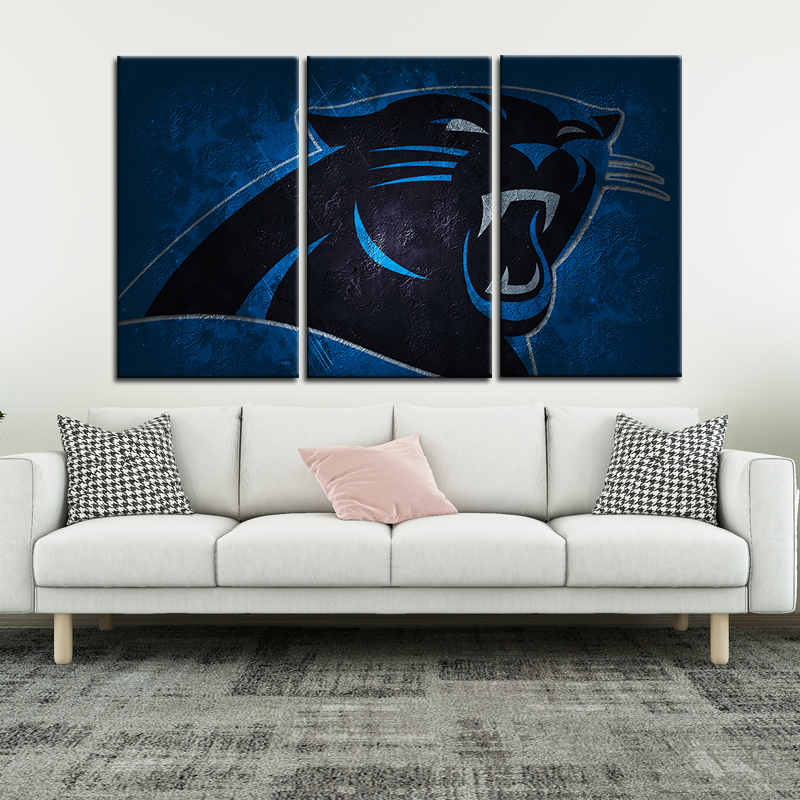 Carolina Panthers Stone Look Wall Canvas