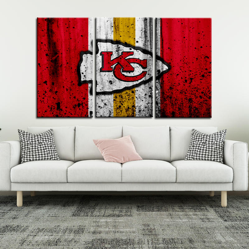 Kansas City Chiefs Rough Look Wall Canvas